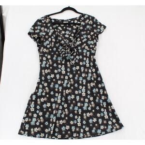 90s Knapp Studio Blue Floral Skater Dress Sz M vintage cottage fairy